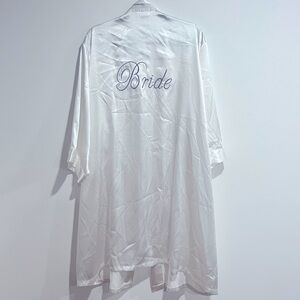 Bride White Silk Robe 1x/2x